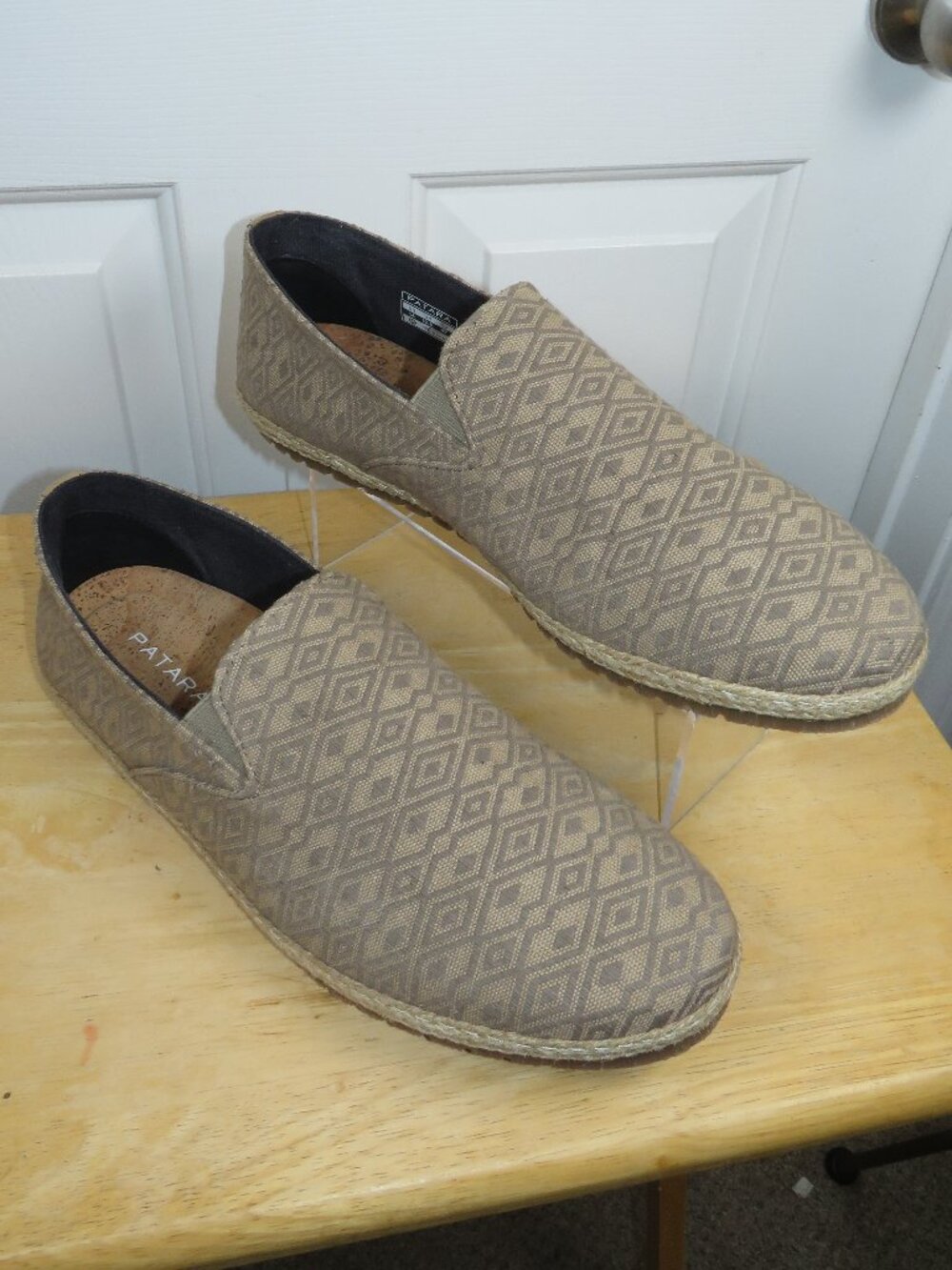 Patara Seeker Slip-On Shoes Mens Size 14M Geometric Boho Tan/Brown NWOB